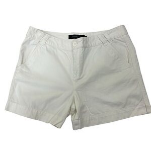 Calvin Klein Jeans White Cotton Classic Flat Front Shorts, size 14